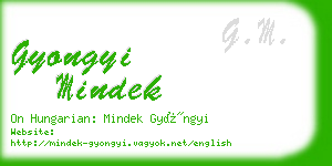 gyongyi mindek business card